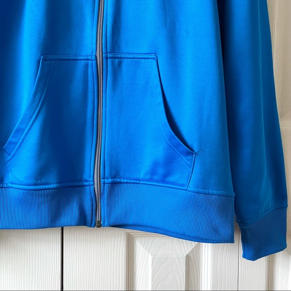 3/$30 Adidas Blue Full-Zip Hoodie - Picture 4 of 9